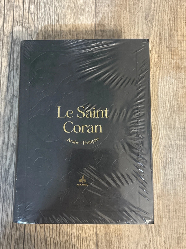Le Saint Coran arabe-français noir et doré – Neuf