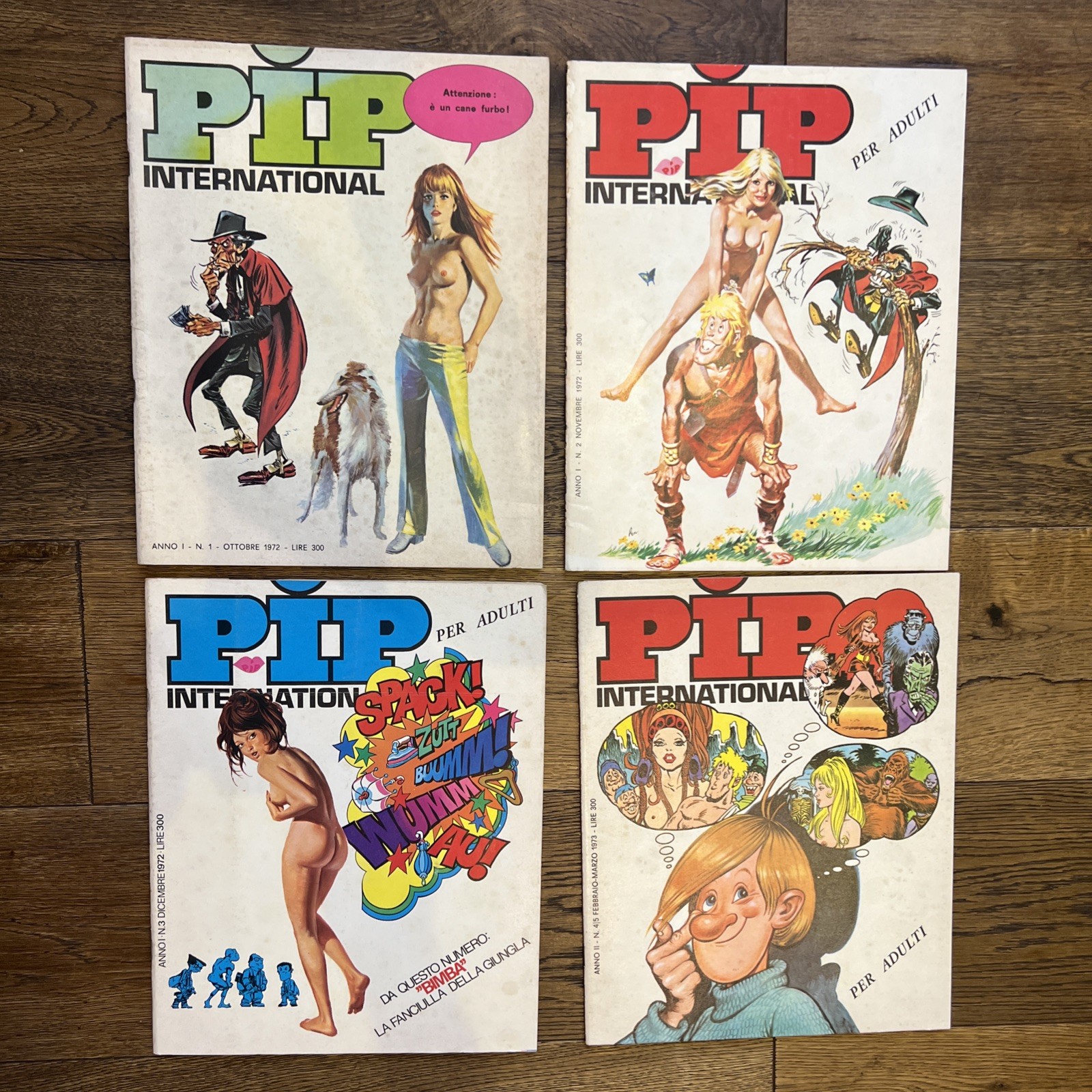 PIP International lotto completo nn. 1 2 3 4/5 – 1972/73 – tutti con poster