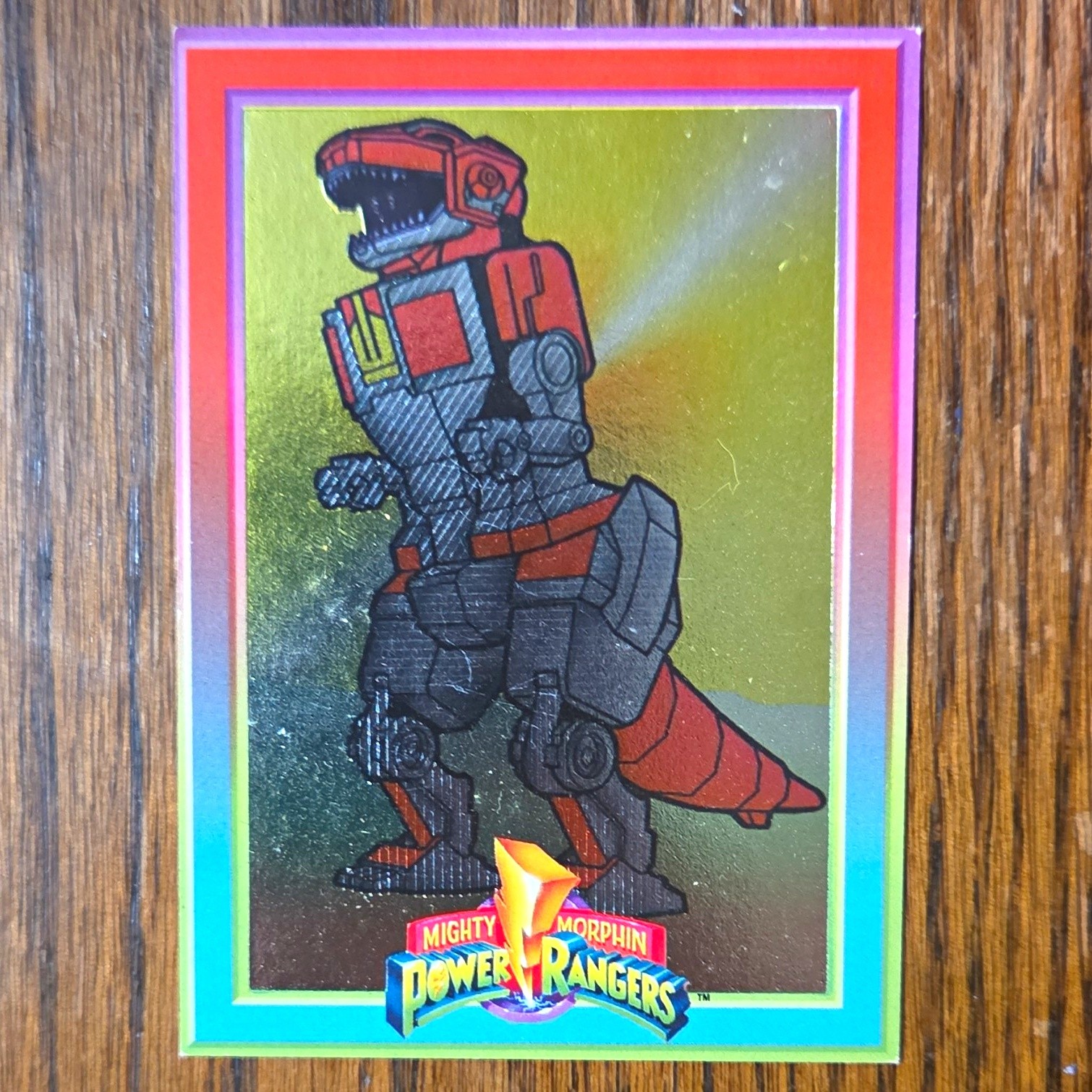 SkyBox 1994 Power Rangers The Movie Brain Teasers #8 Tyrannosaurus Dinozord
