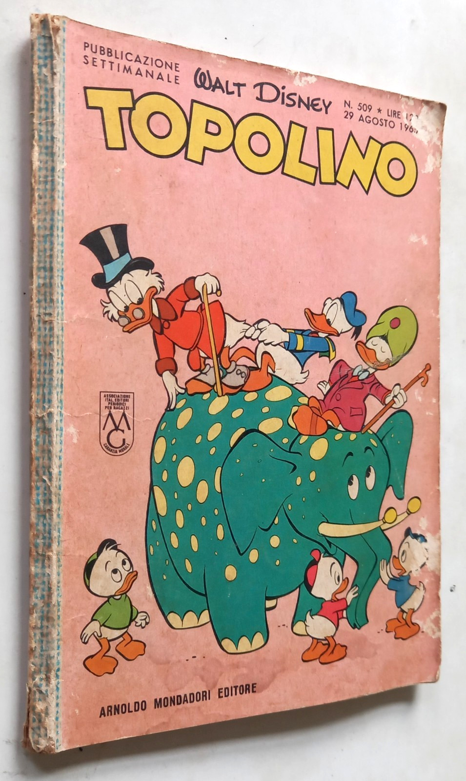LIBRETTO TOPOLINO N. 509 - 29/8/1965- Mondadori - costa quadri