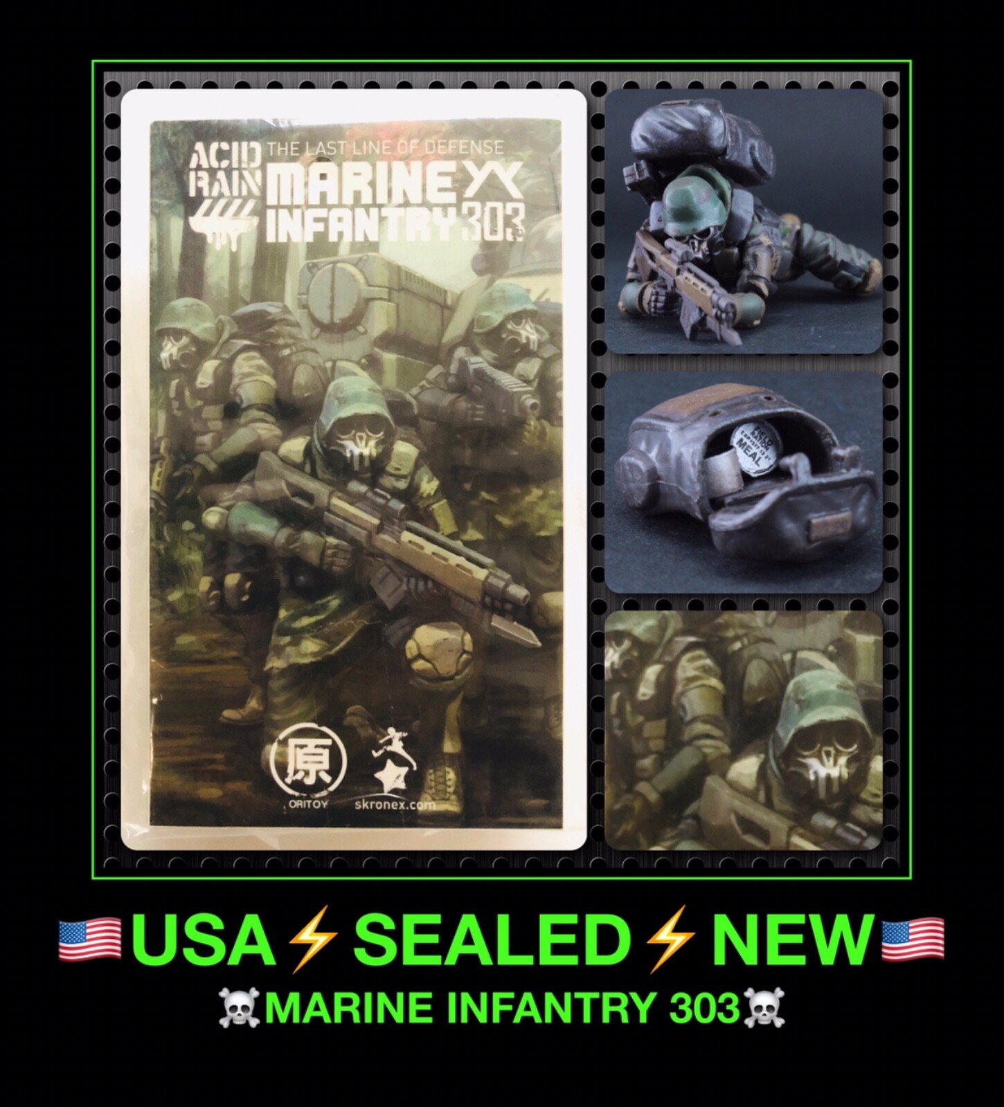 USA MIB Acid Rain ORITOY 303 Marine Team fanteria 3,75” gi joe Action Figure SET