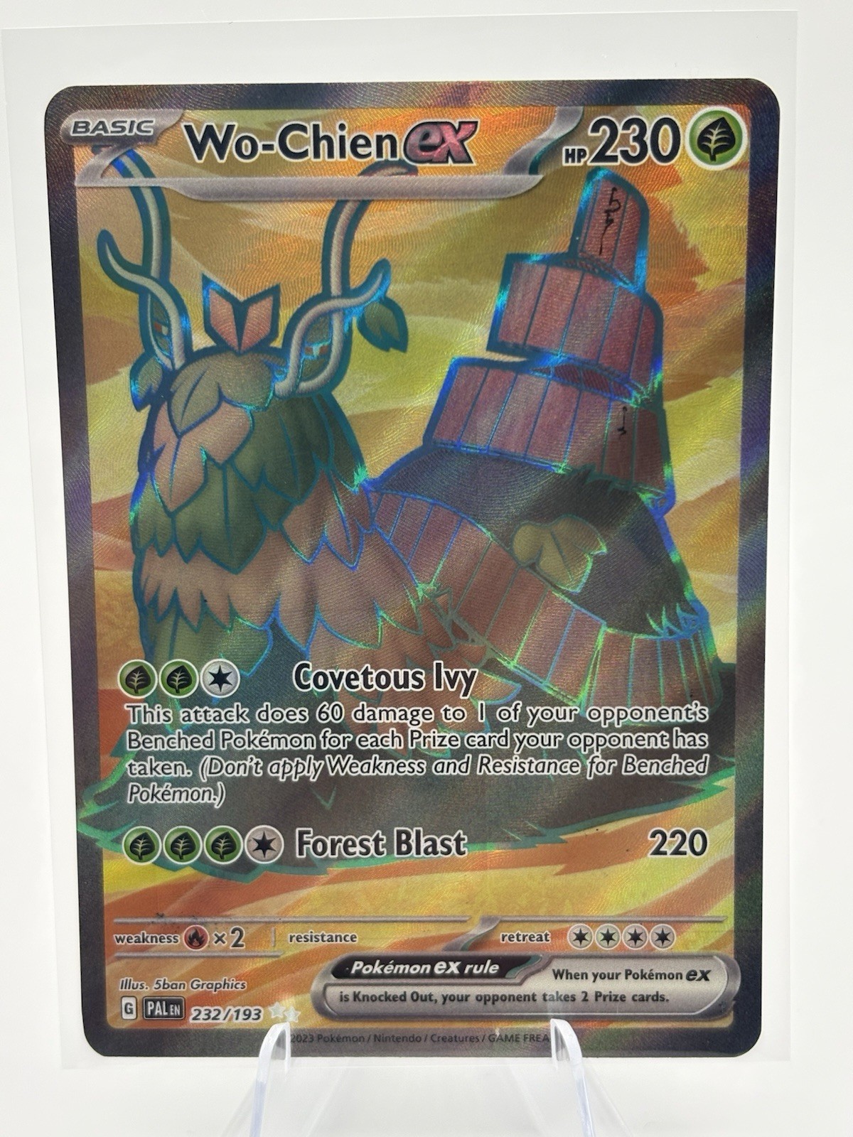Pokemon Wo-Chien ex 232/193 Paldea Evolved Ultra Rara Full Art Holo Inglese 230