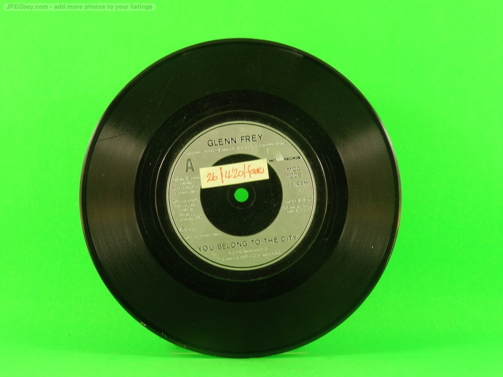 FREY,GLENN YOU BELONG TO THE CITY (137) 7" MCA