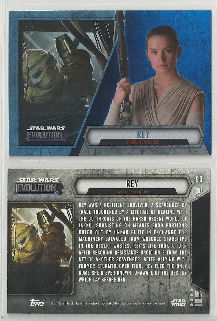 2016 Star Wars Evolution (Topps) BLUE FOIL "Parallel" Base Trading Card #90