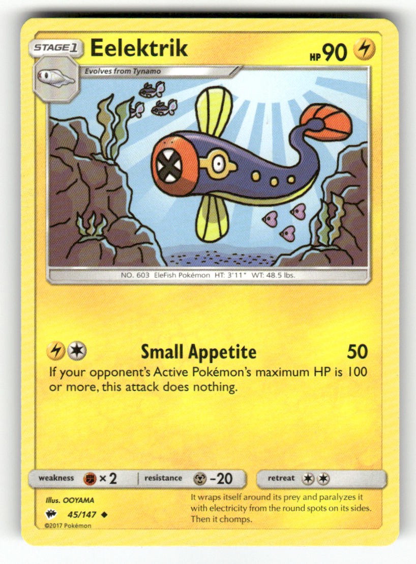 Eelektrik 45/147 Ombre Brucianti Non Comuni Pokemon Giocato Leggermente