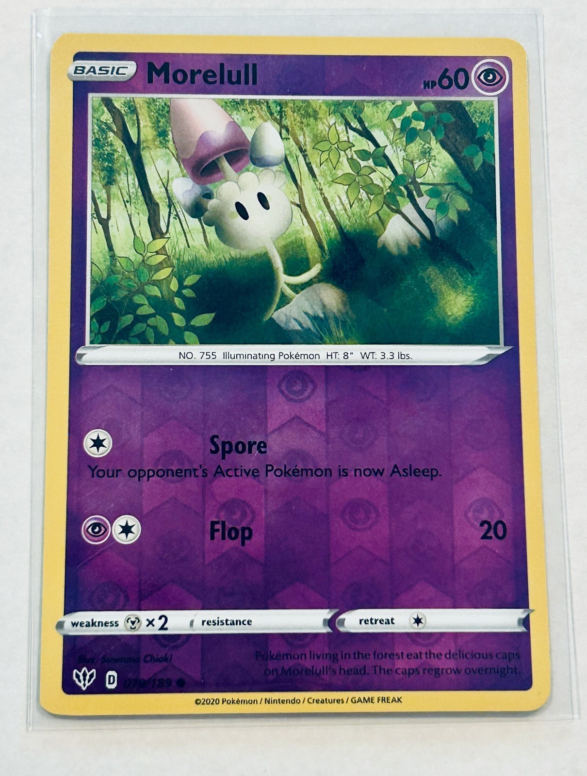 Morelull 019/189 Reverse Holo Darkness Ablaze 2020 Pokemon TCG NM