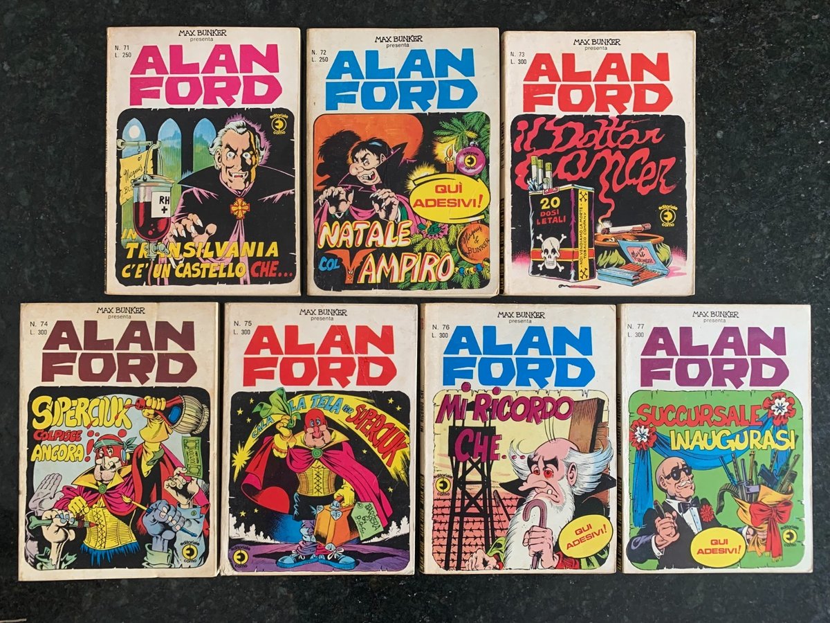 ALAN FORD N. 71/72/73/74/75/76/77 ORIGINALI CON ADESIVI NON DI RESA