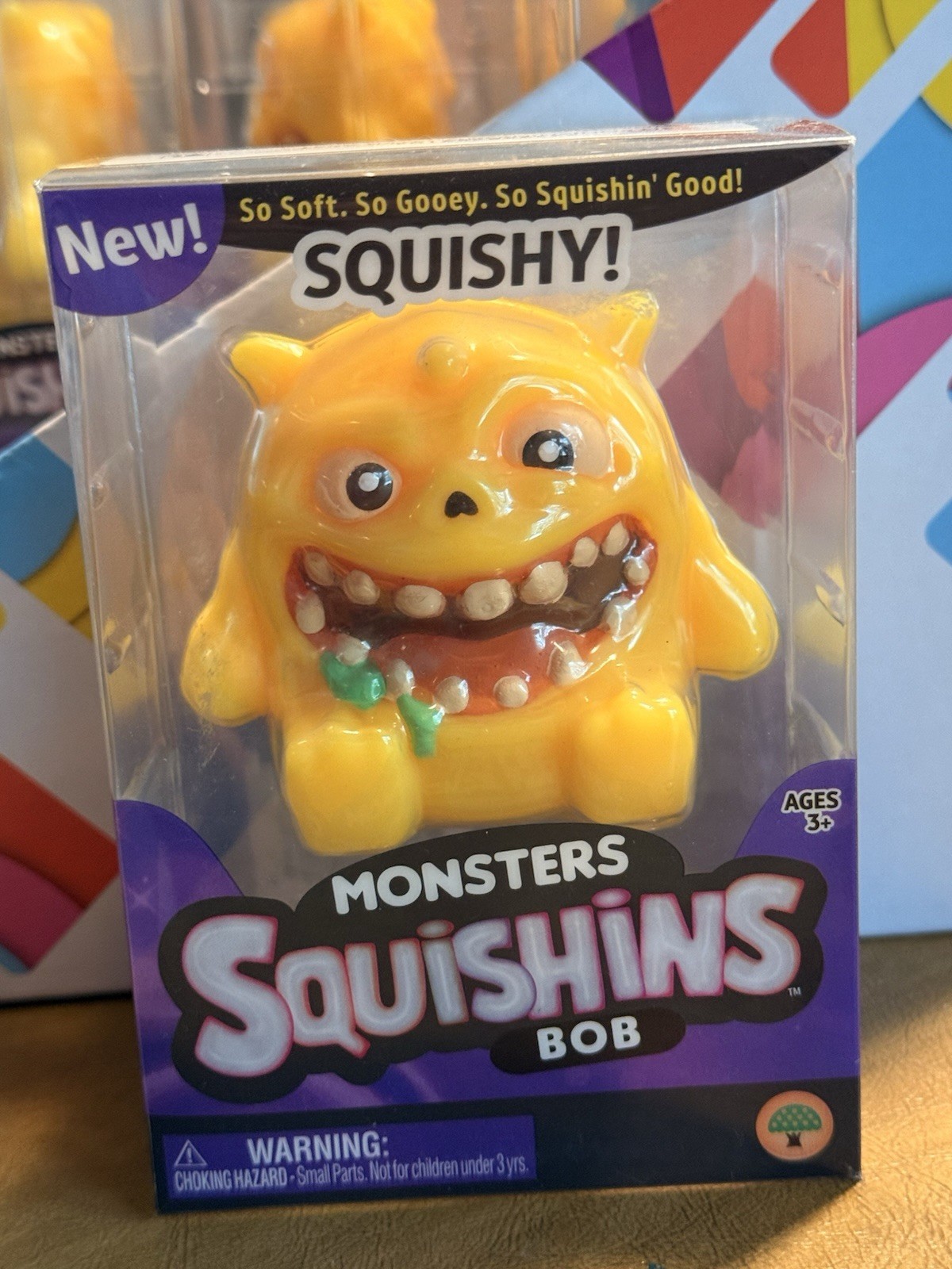 Monsters Squishins - Bob - Giallo - Squishy Stress Reliever - Giocattolo Virale Sensoriale