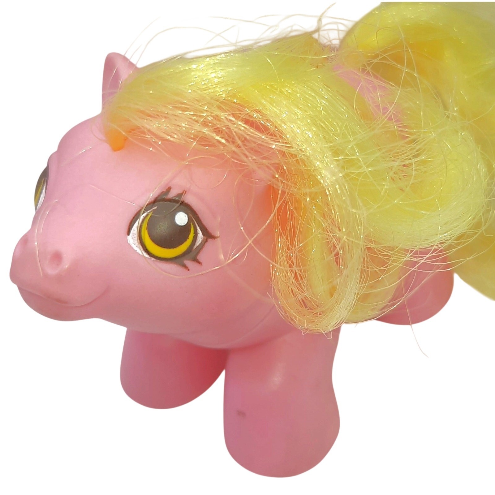 Scarpe My Little Pony G1 bambino neonato rosa capelli gialli vintage Hasbro MLP