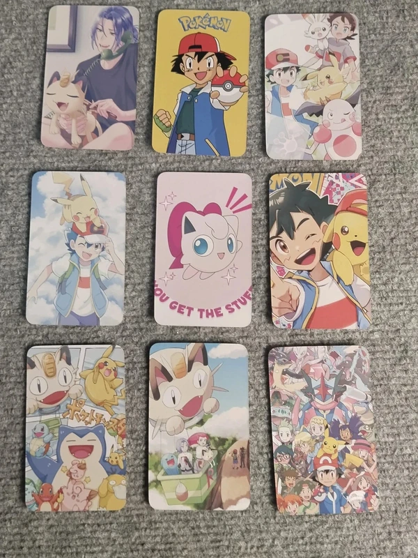 Lot de 9 Mini Cartes Pokémon Artwork Rétro & Animé - Neuf