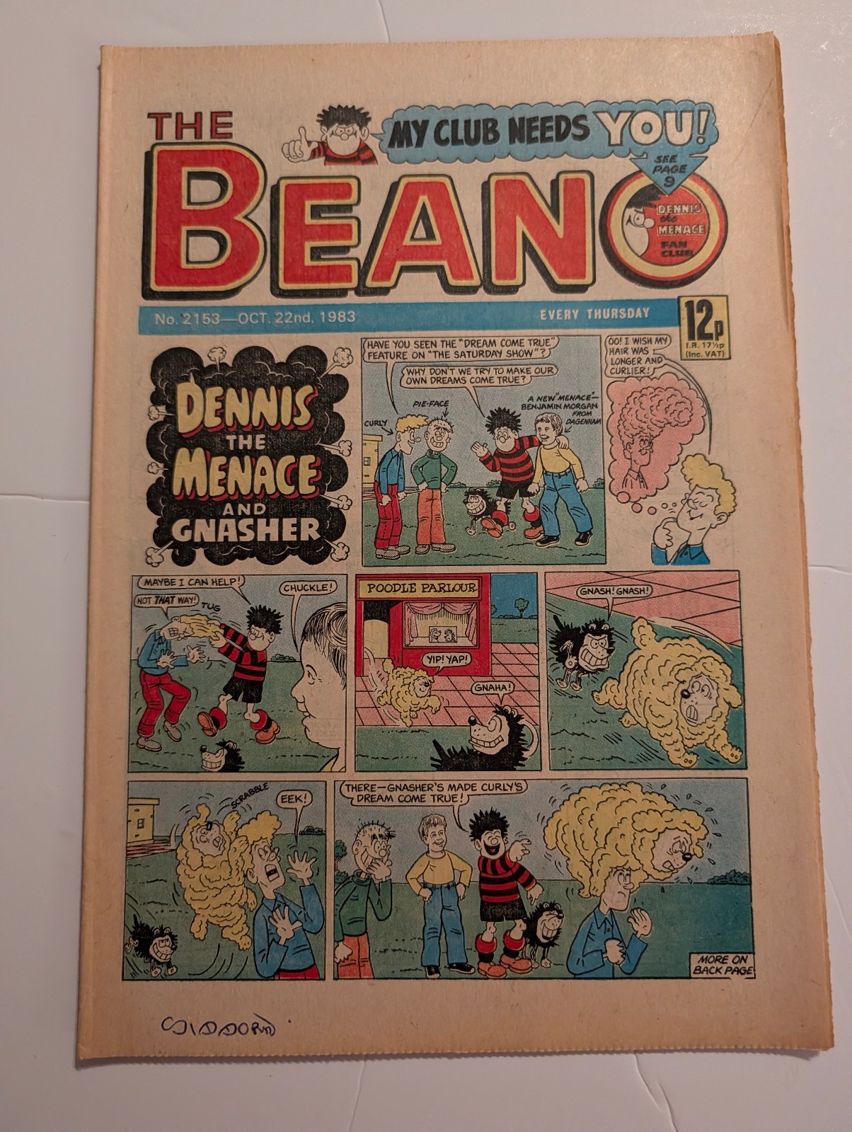 Beano Comic No 2153, October 22nd 1983.