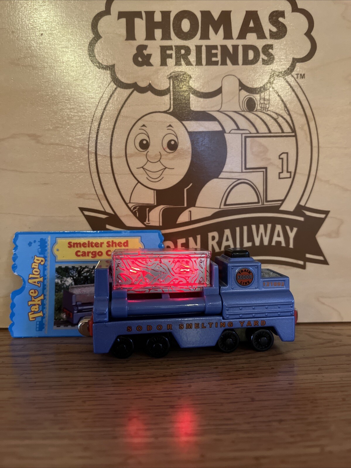 SMELTING CARGO ! THOMAS FRIENDS TRAIN TAKE Along n play Diecast LIGHT UP !