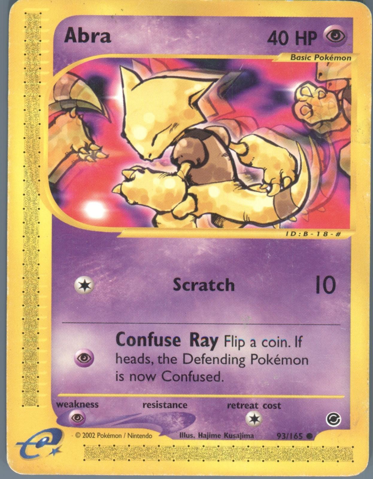 Abra 93/165 Set Base Spedizione Comune Pokemon Moderatamente Giocato