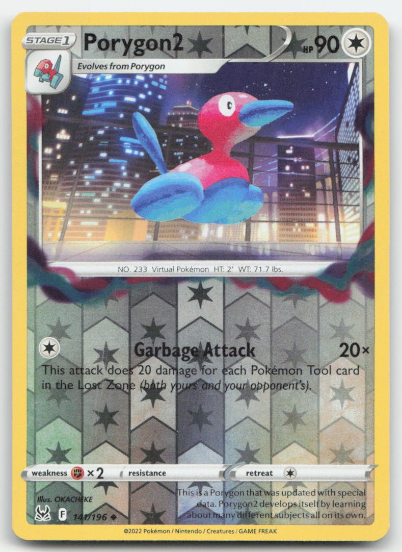 Porygon2 141/196 SWSH11: Lost Origin Reverse Holofoil Pokemon LP non comune