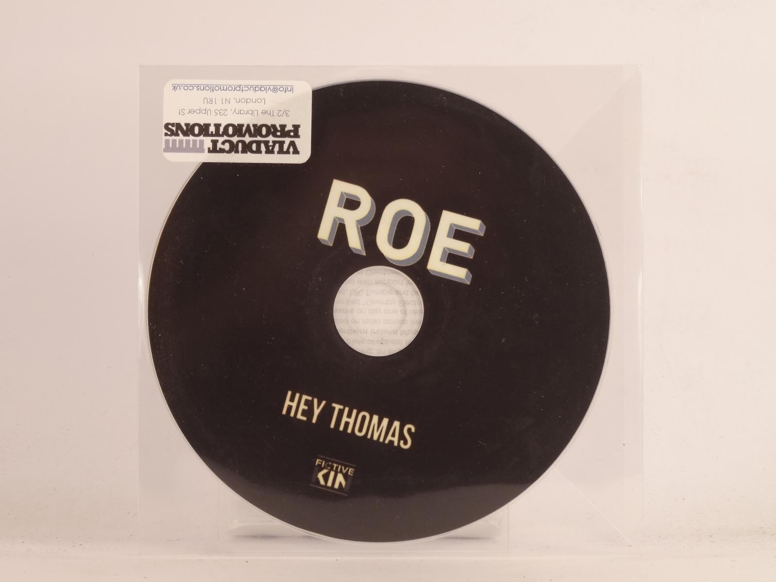 ROE HEY THOMAS (E59) 1 Track Promo CD Single including Plastic Sleeve 