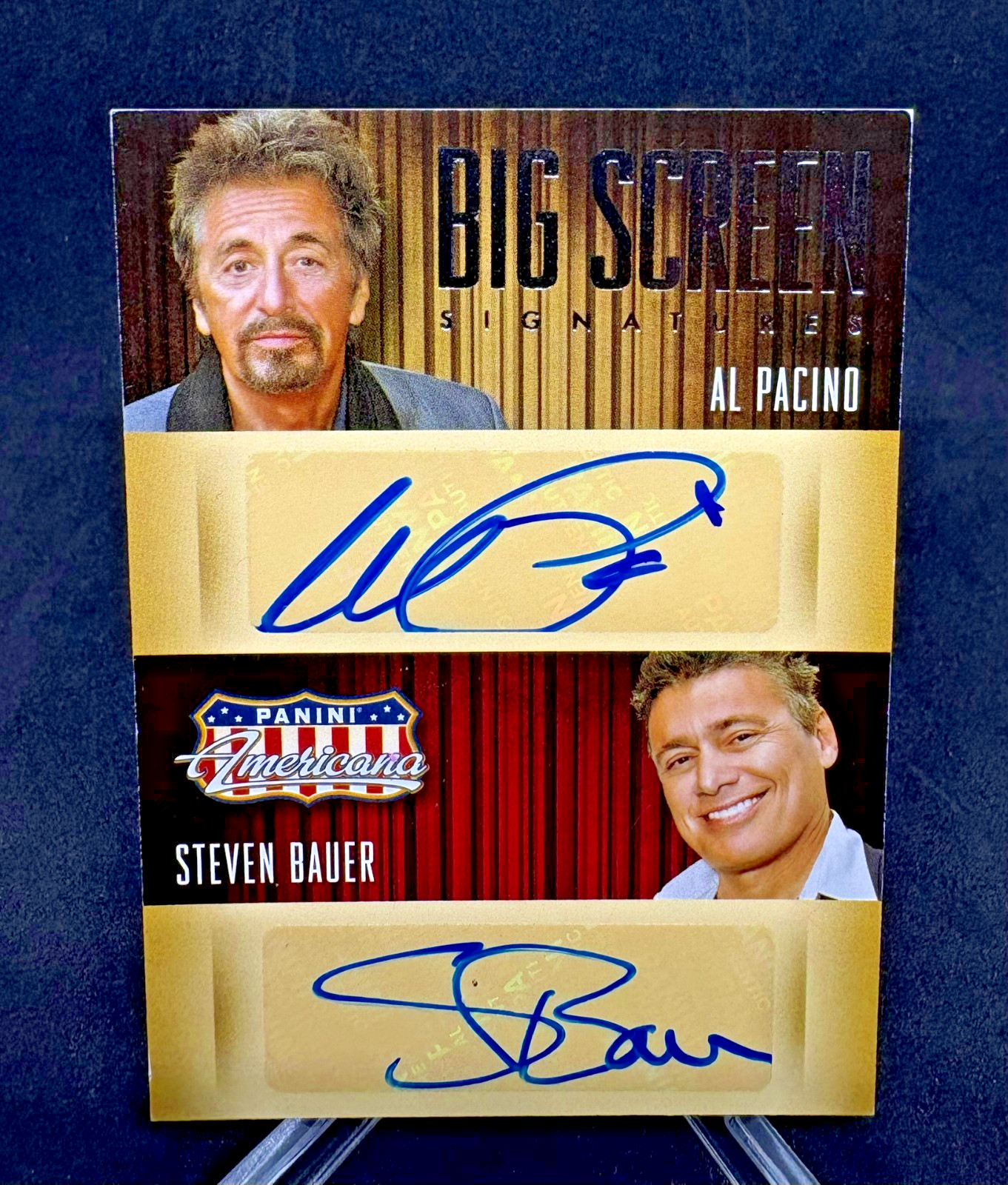 2015 Panini Americana AL PACINO / STEVEN BAUER Grande Schermo Firme Auto /25