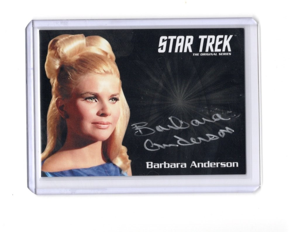 DONNE DI STAR TREK ARTI E IMMAGINI BARBARA ANDERSON AUTOGRAFO 2021 FIRMA ARGENTO