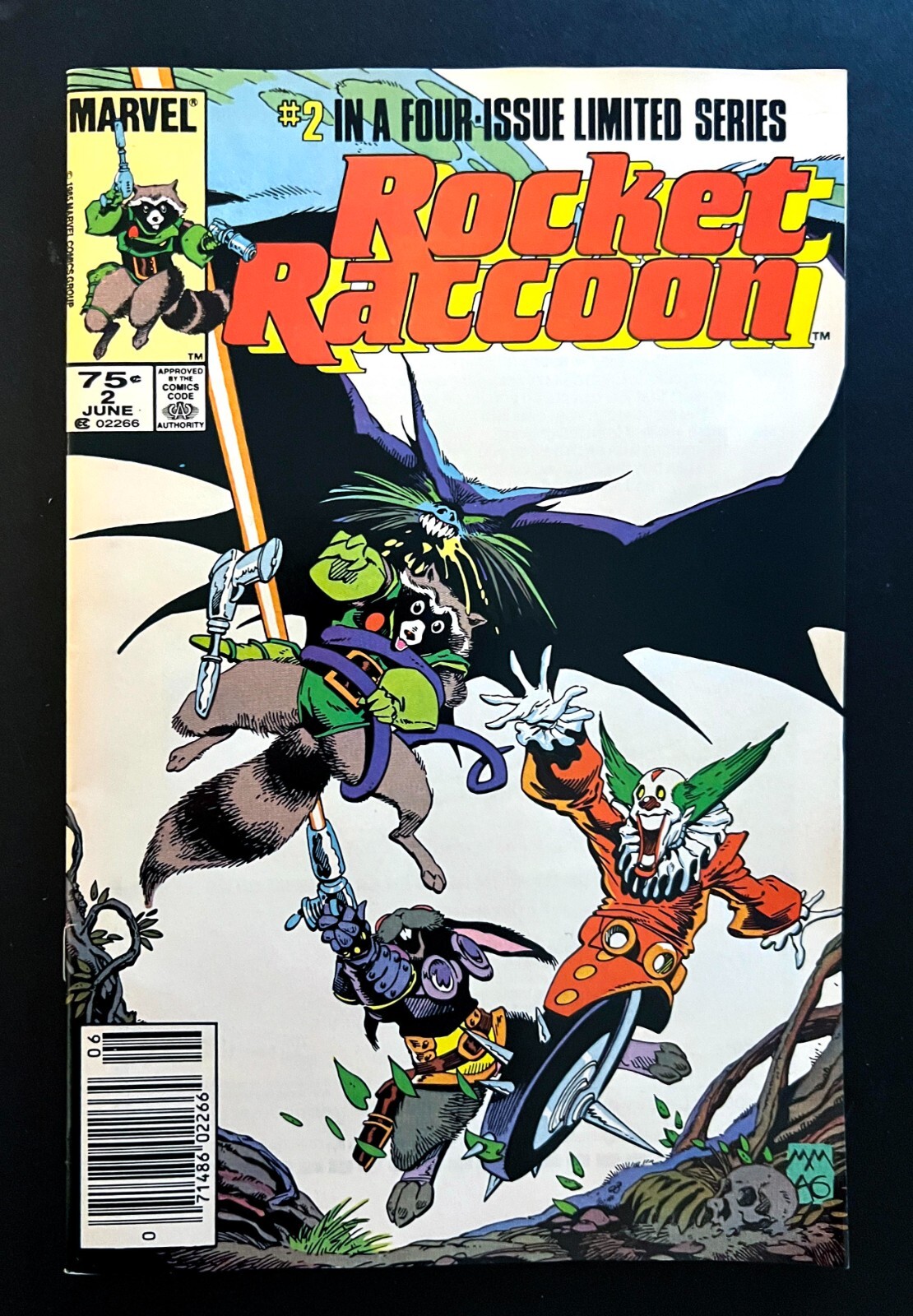 ROCKET RACCOON #2 Nice NEWSSTAND MIKE MIGNOLA Art Marvel 1985