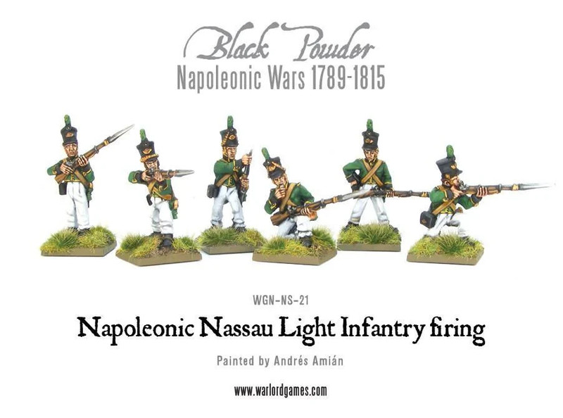 Warlord Napoleonic Nassau Light Infantry Firing WGN-NS-21 Black Powder Waterloo Metal Factory Sealed