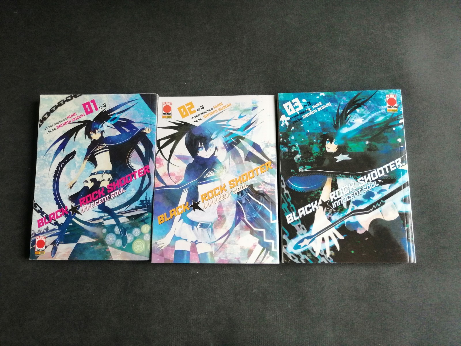 BLACK  ROCK SHOOTER 1/3 + THE GAME 1-2 COMPLETA   PLANET MANGA 2014 EDICOLA!