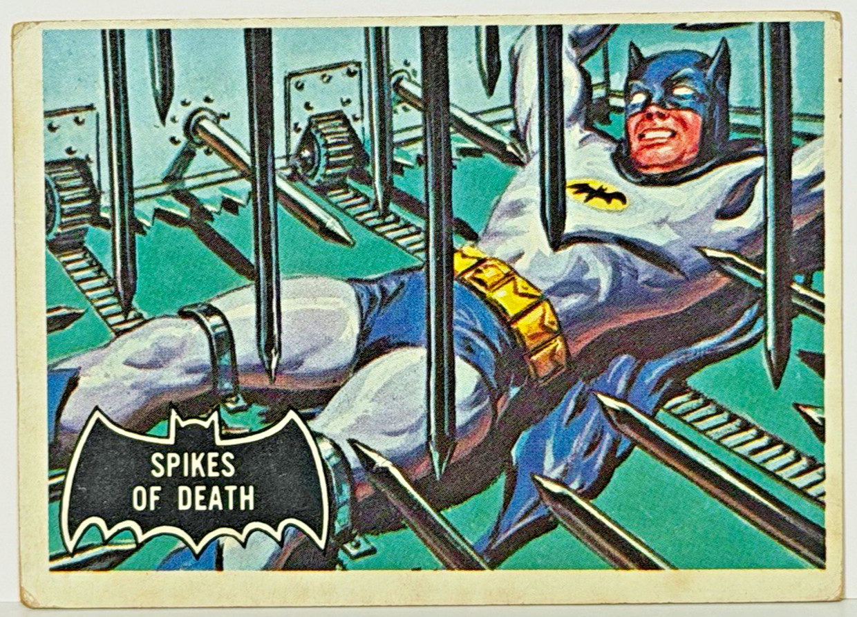 1966 Topps Batman Pipistrello Nero #17 Spikes of Death Vintage 