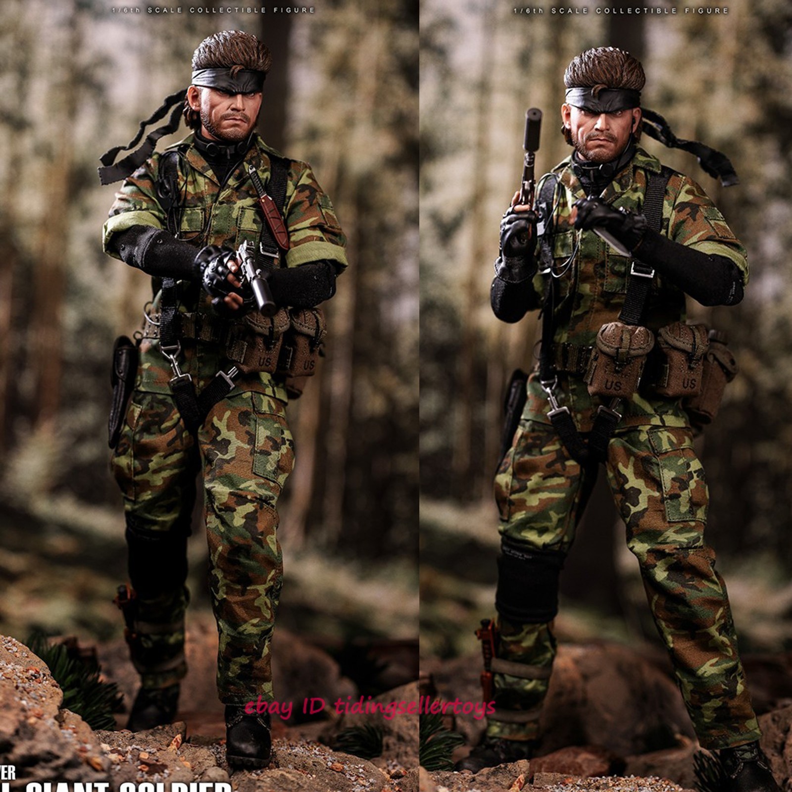 Modellino EKUAZ STUDIO Metal Giant Soldier Snake Boss 1/6 versione mimetica 14+
