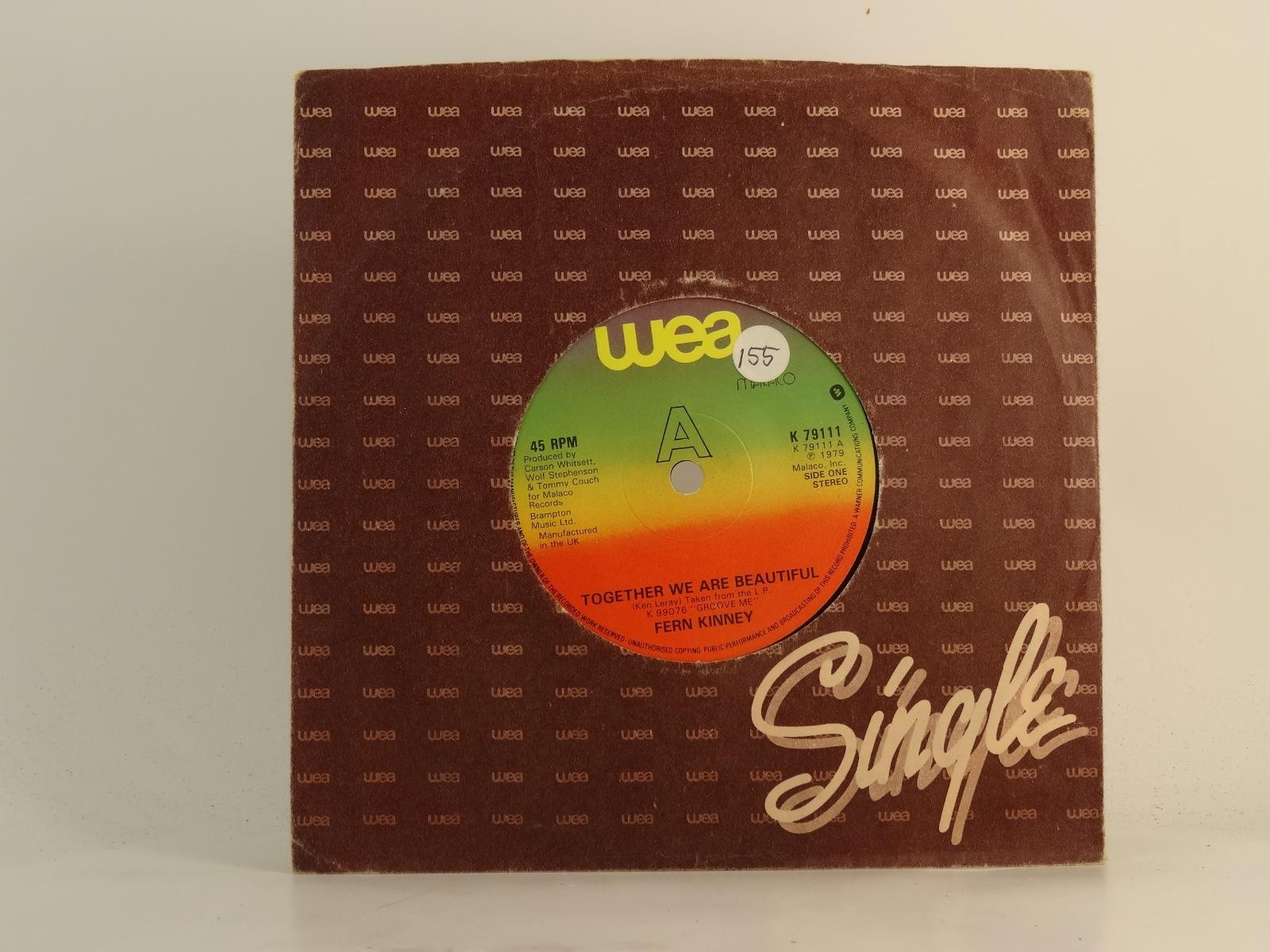 FERN KINNEY TOGETHER WE ARE BEAUTIFUL (2) (78) 2 Track 7" Single plus Company Sl