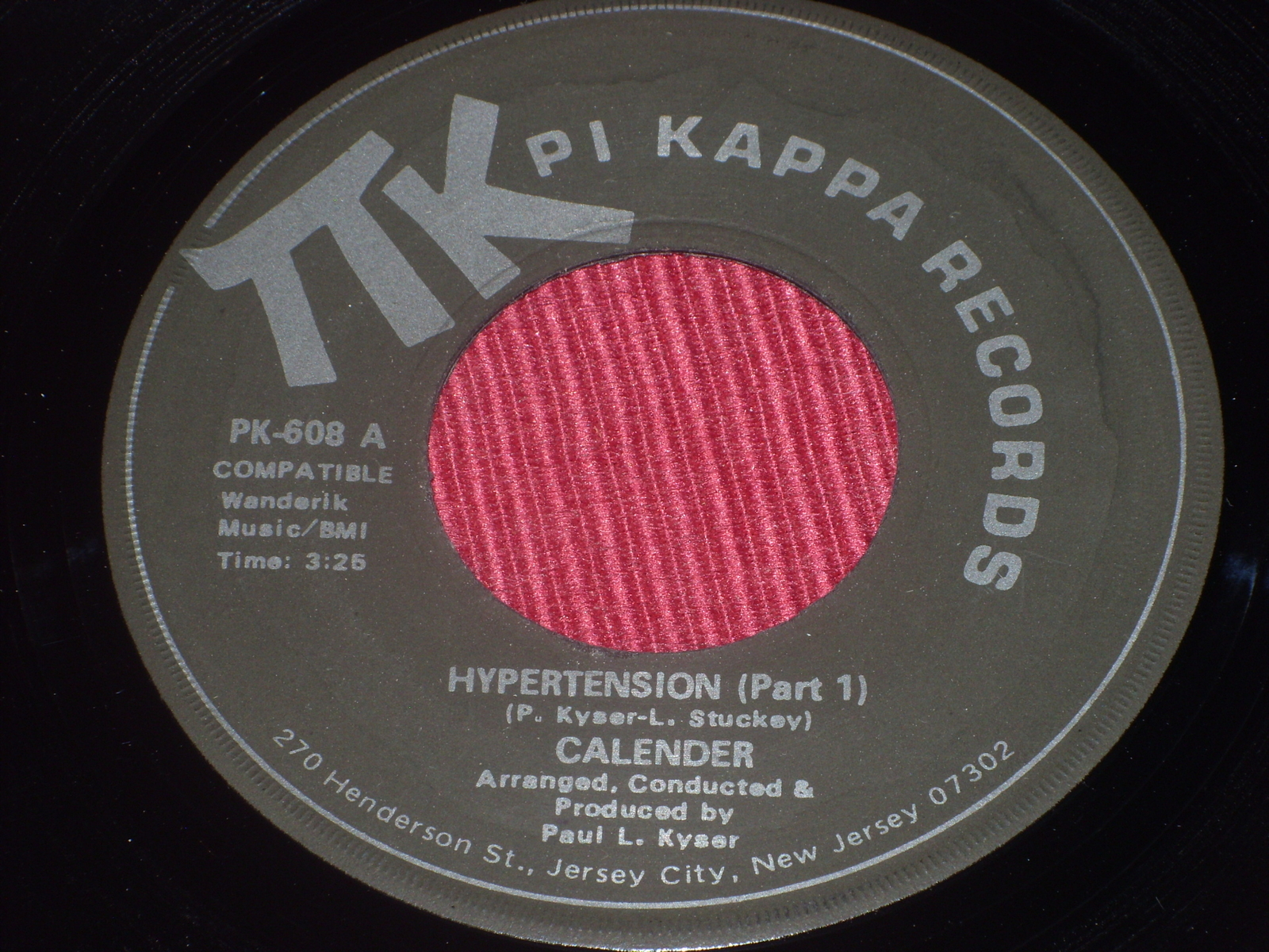 Calender:   Hypertension  EX+   Pi Kappa   7"