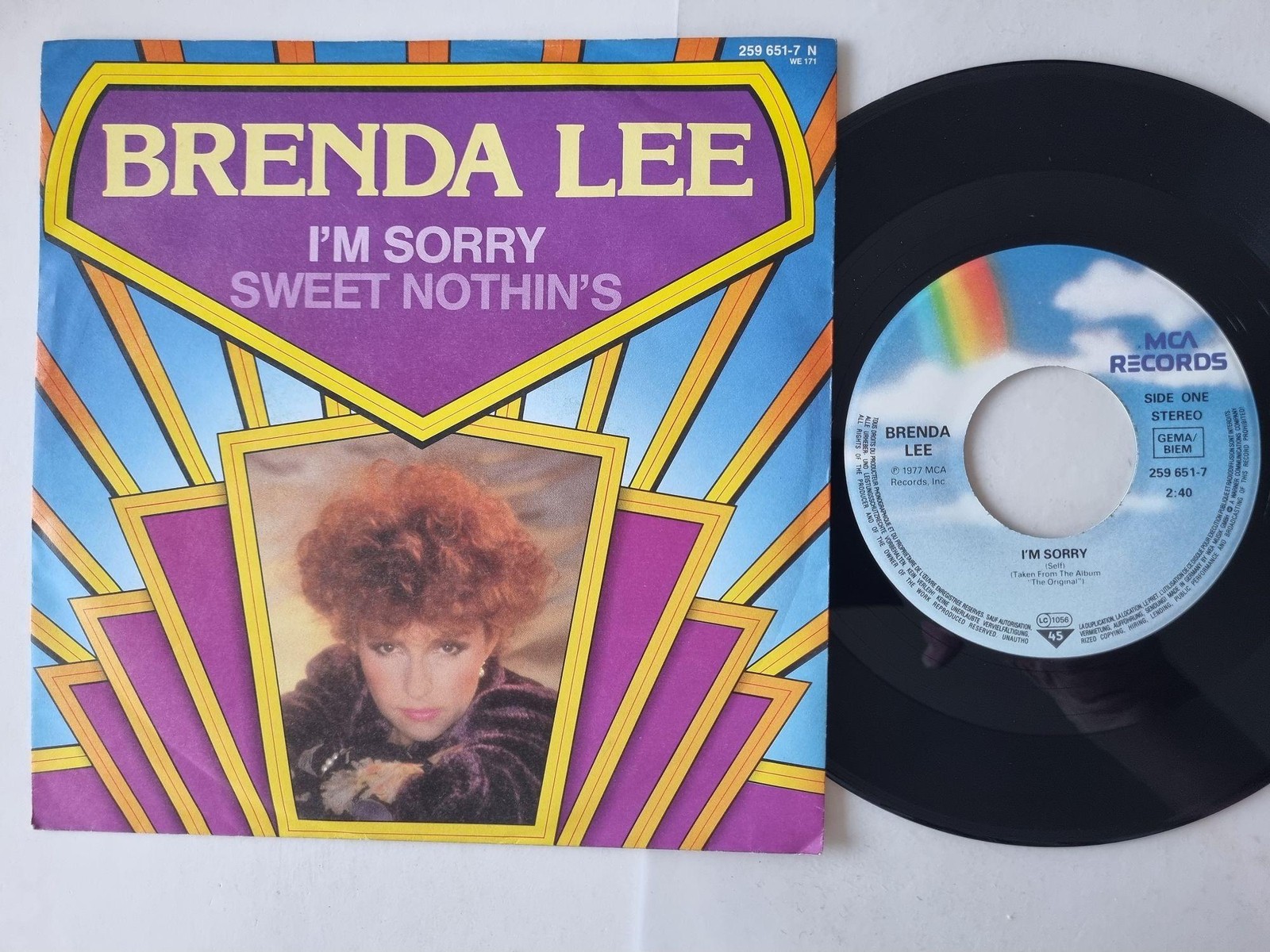 Brenda Lee - I'm Sorry / Sweet Nothin's 7'' Vinyl Germany