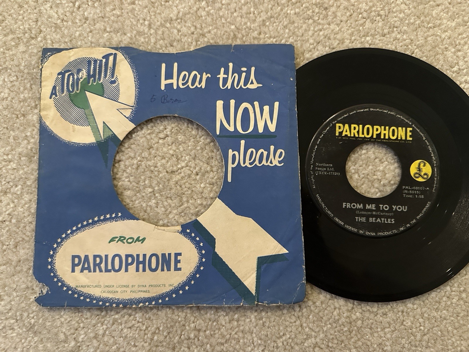 The Beatles 45 rpm Philippines 7" From Me To You
