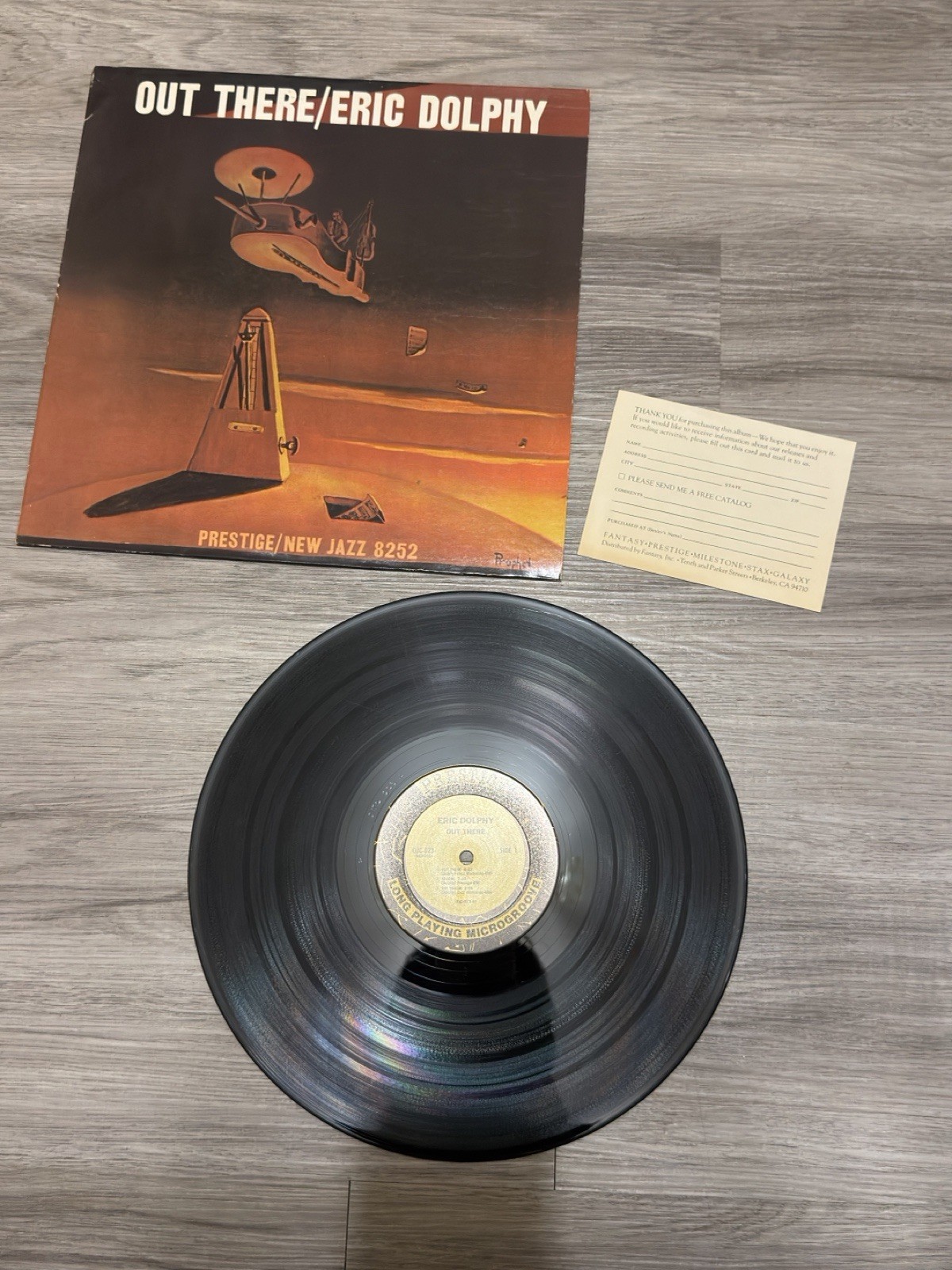 Eric Dolphy Out There 1982 Prestige NJ-8252 Vinyl LP ornette coleman miles davis