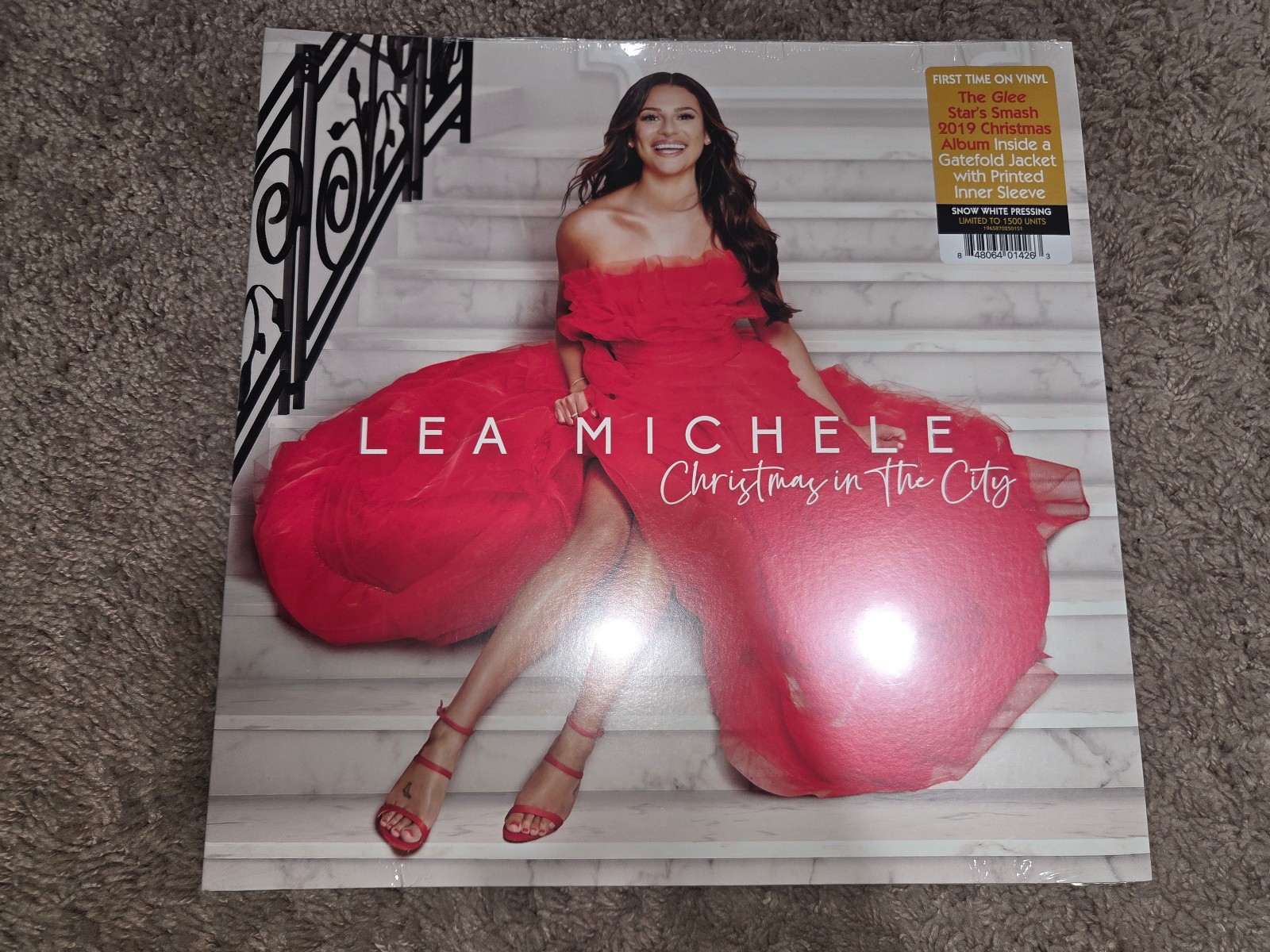 CHRISTMAS IN THE CITY - Lea Michele from 'Glee' - Snow White Vinyl - New/Sealed