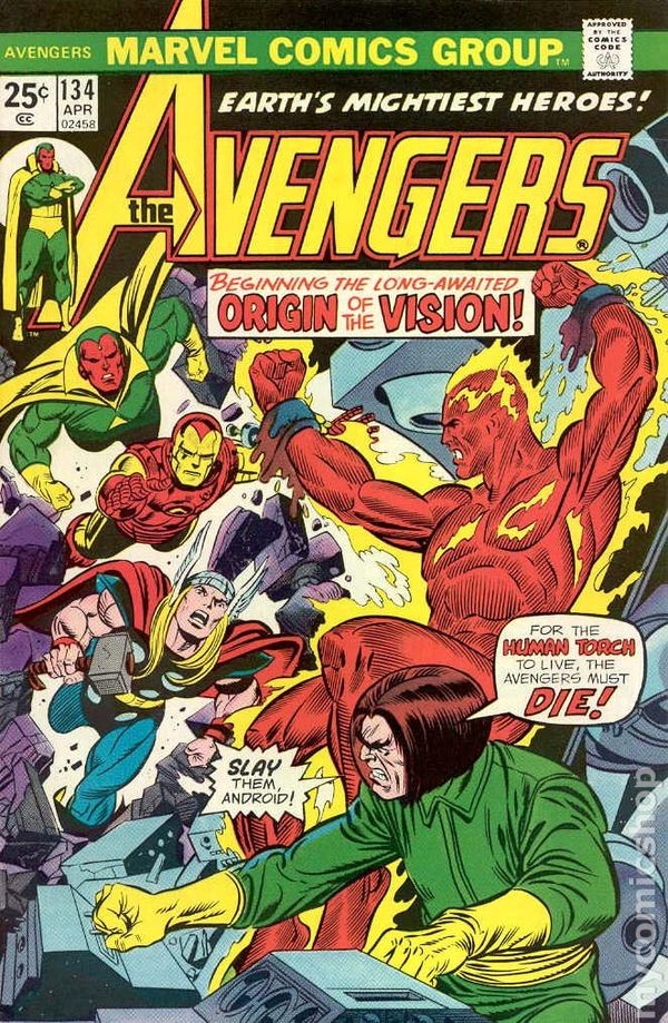 Avengers #134 VG+ 4.5 1975 Immagine Stock