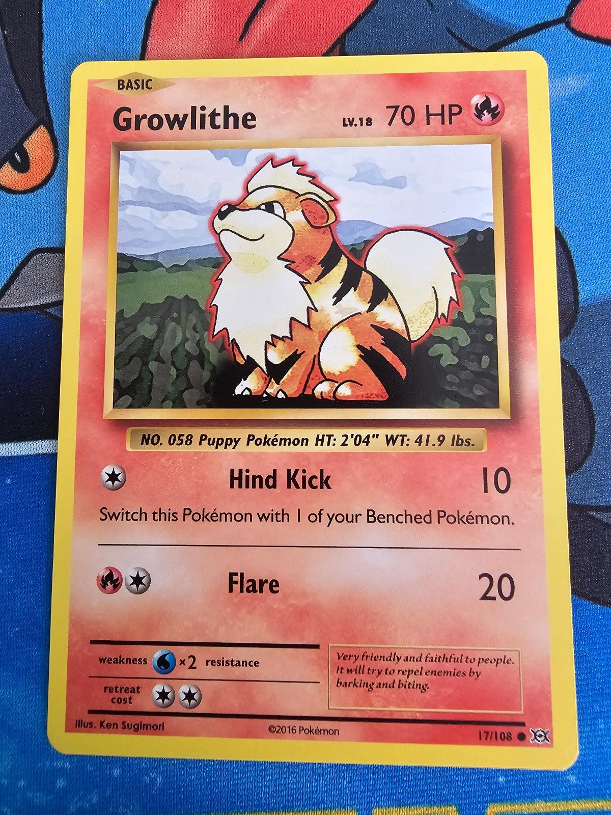 Growlithe 17/108 Common Evolutions Pokemon Near Mint