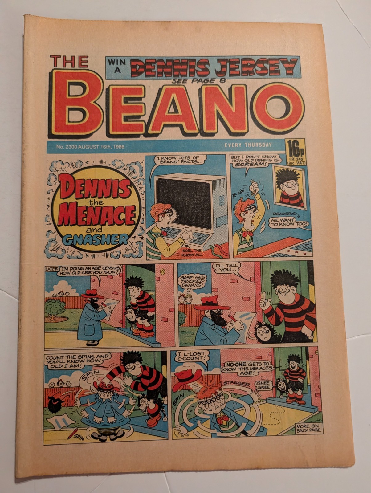 Beano Comic No 2300, August 16th 1986, Birthday Issue.