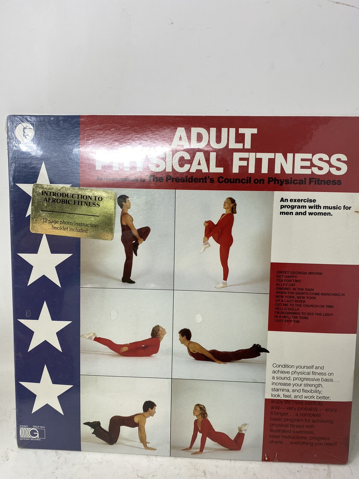 ADULT PHYSICAL FITNESS Vinyl Record (Sealed)  Gateway Records Aerobic Vintage