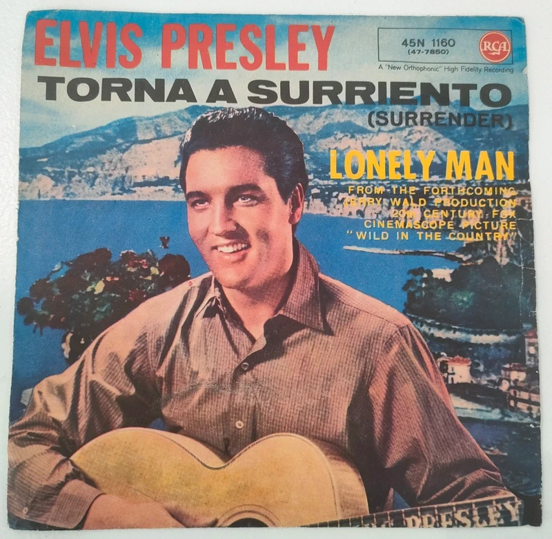 Vinile 45 giri Elvis Presley "Torna a Surriento" Occasione!