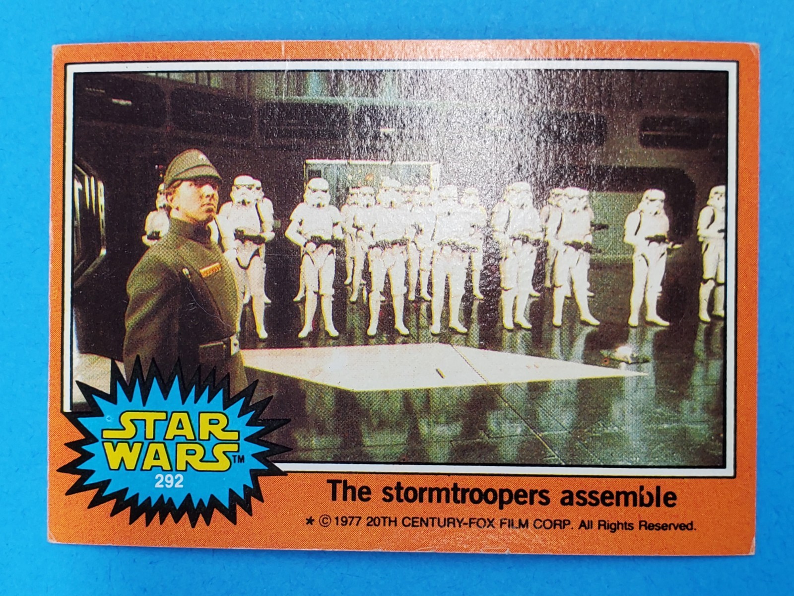 1977 TOPPS STAR WARS CARD #292 SERIE ARANCIONE GRADO MEDIO OTTIMA VG-EX ECCELLENTE
