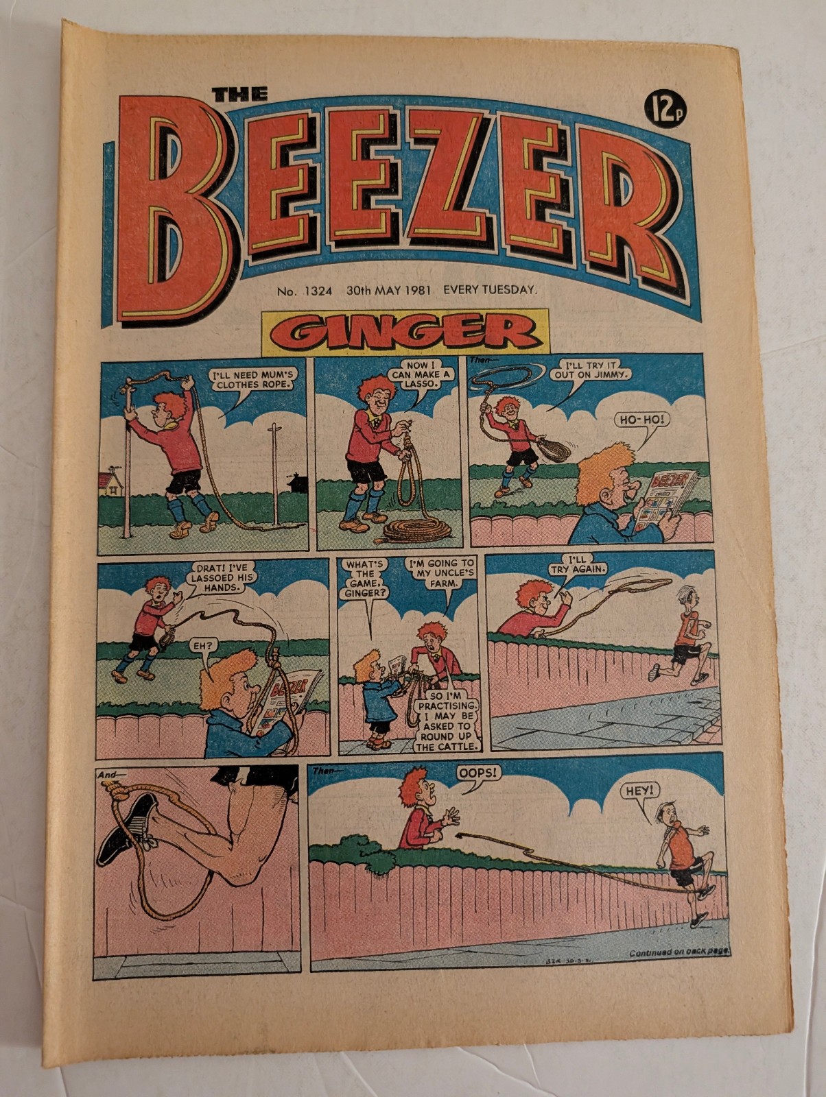 The Beezer Comic No 1324, May 30th 1981.