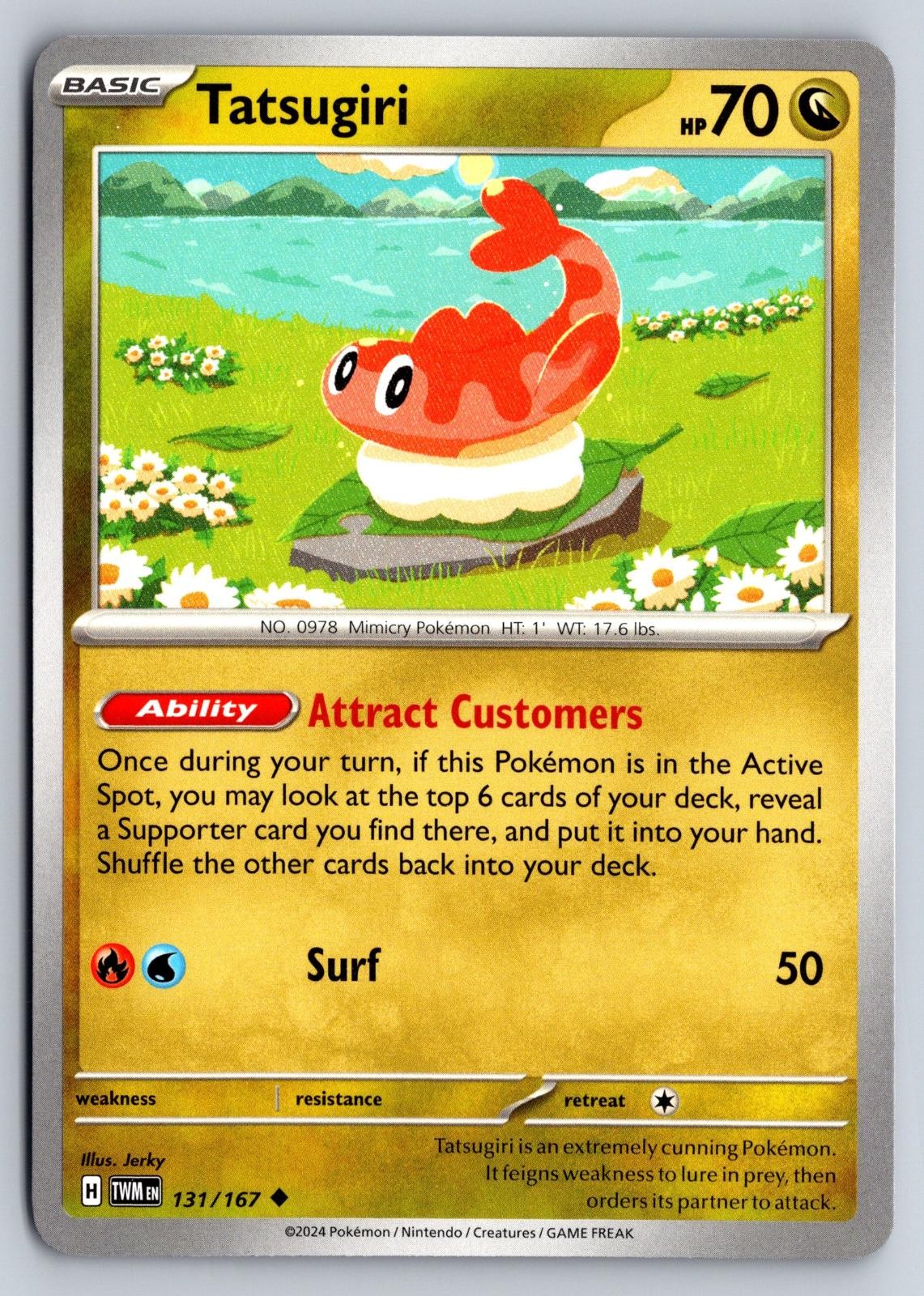 Tatsugiri 131/167 Maschera del Crepuscolo Pokemon a scatti