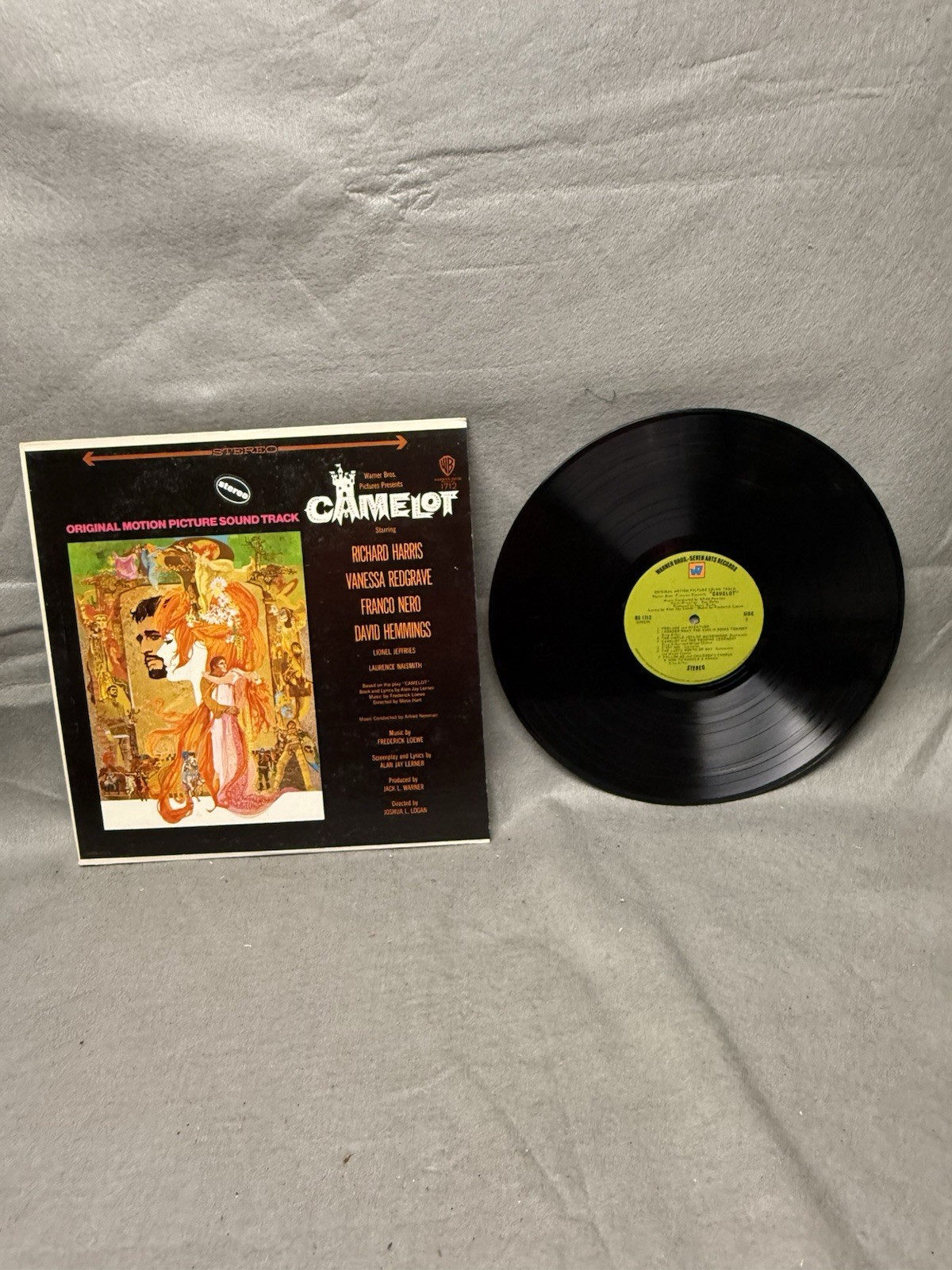 Vintage Record Camelot Original Movie Sound track Vinyl LP Warner Bros. Stereo