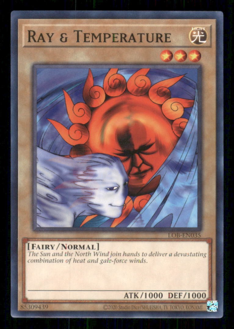Ray & Temperature LOB-EN035 (Edizione 25° Anniversario) Yu-Gi-Oh Unlimited NM
