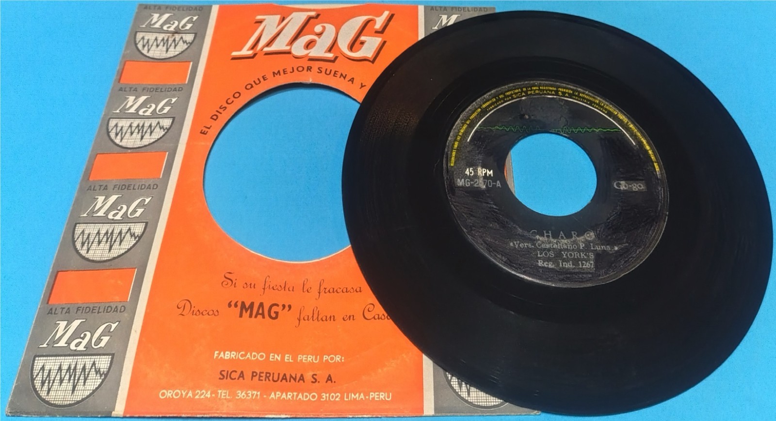 LOS YORK'S "Charo" 1968 PERU GARAGE ROCK, GARAGE SOUL, GARAGE BEAT (RECORD: VG+)