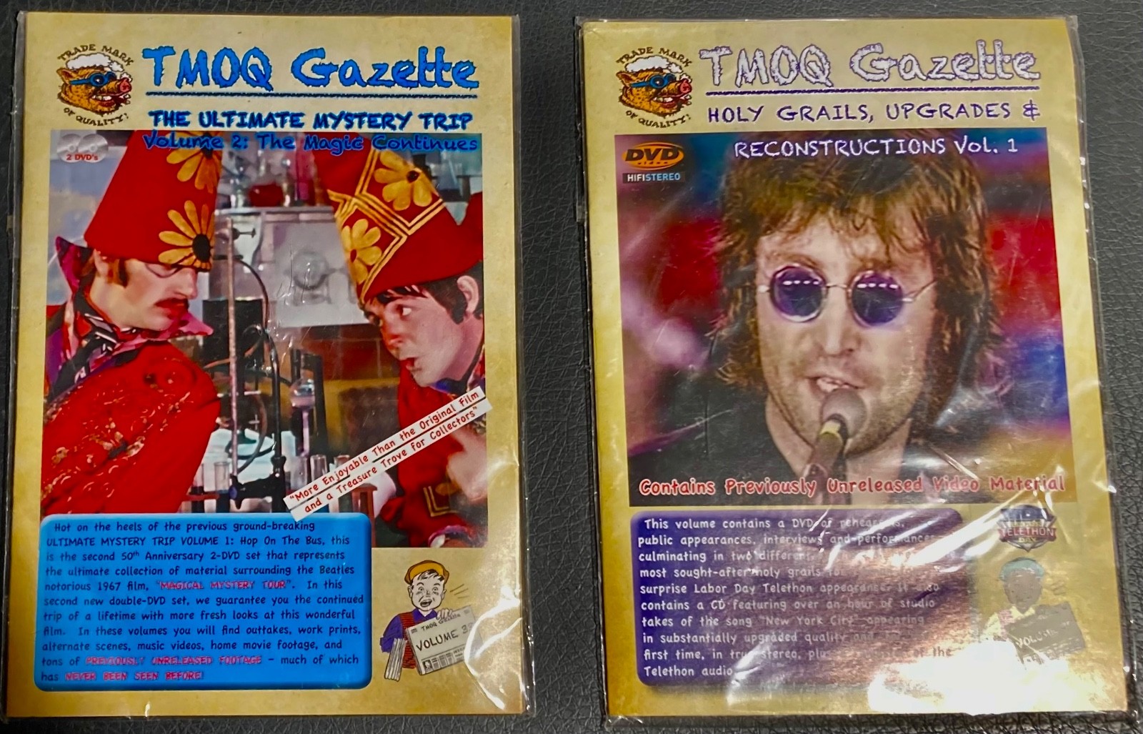 THE BEATLES TMOQ GAZETTE FAN CLUB LOT of 2 SEALED CD'S / DVD'S LOT # 1  MINT!