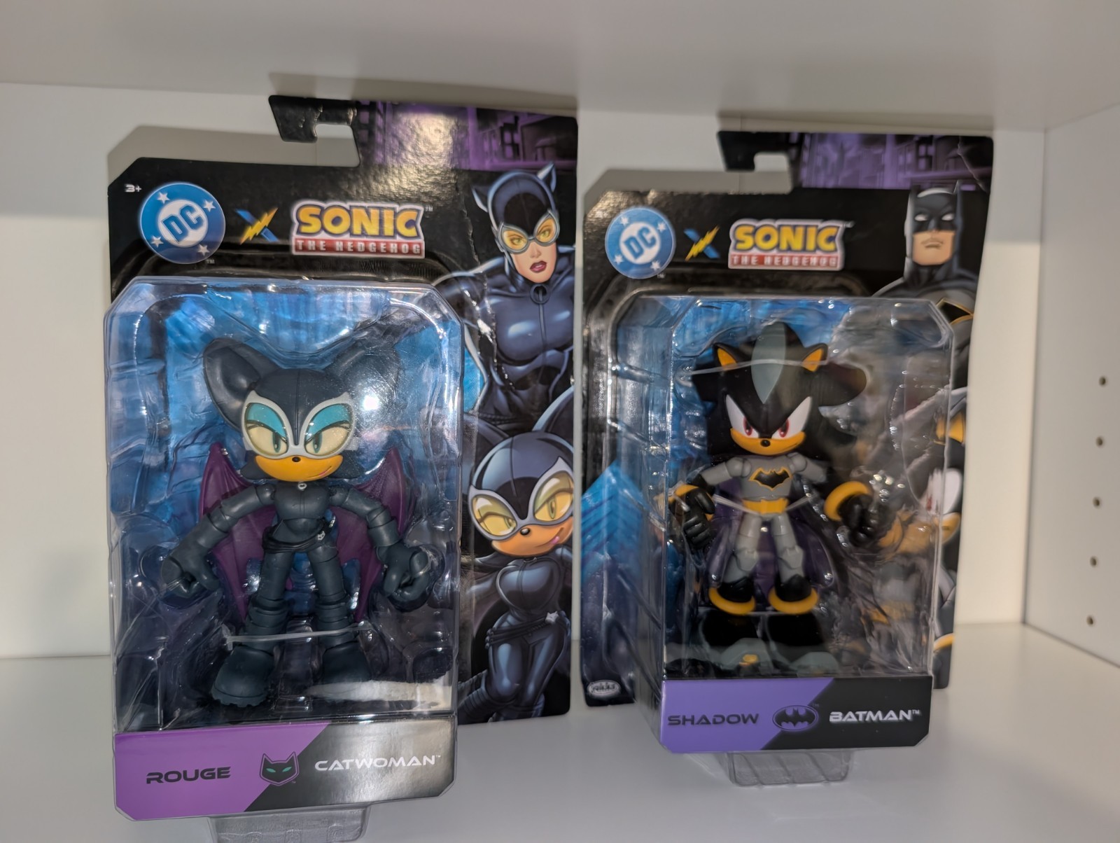 DC x Sonic The Hedgehog Rouge As Catwoman and Shadow Modellino 5" NUOVO 