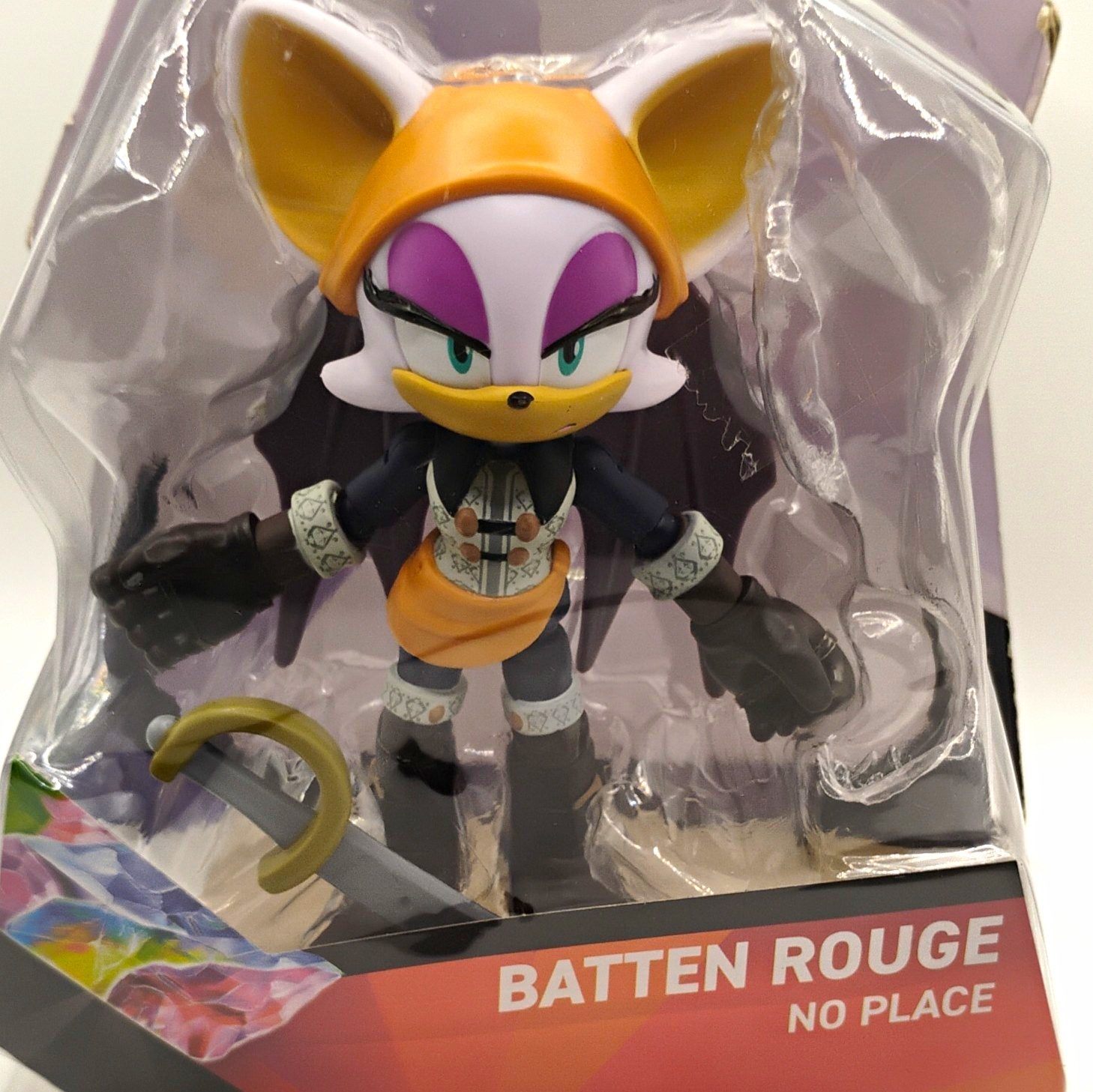 Sonic Prime Batten Rouge No Place 5" Jakks Pacific Action Figure Box Damage