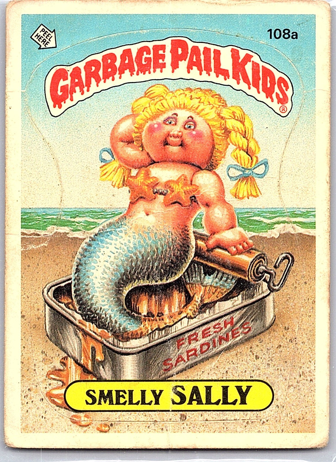 1986 TOPPS Garbage Pail Kids Smelly SALLY 108a Series 3 NM