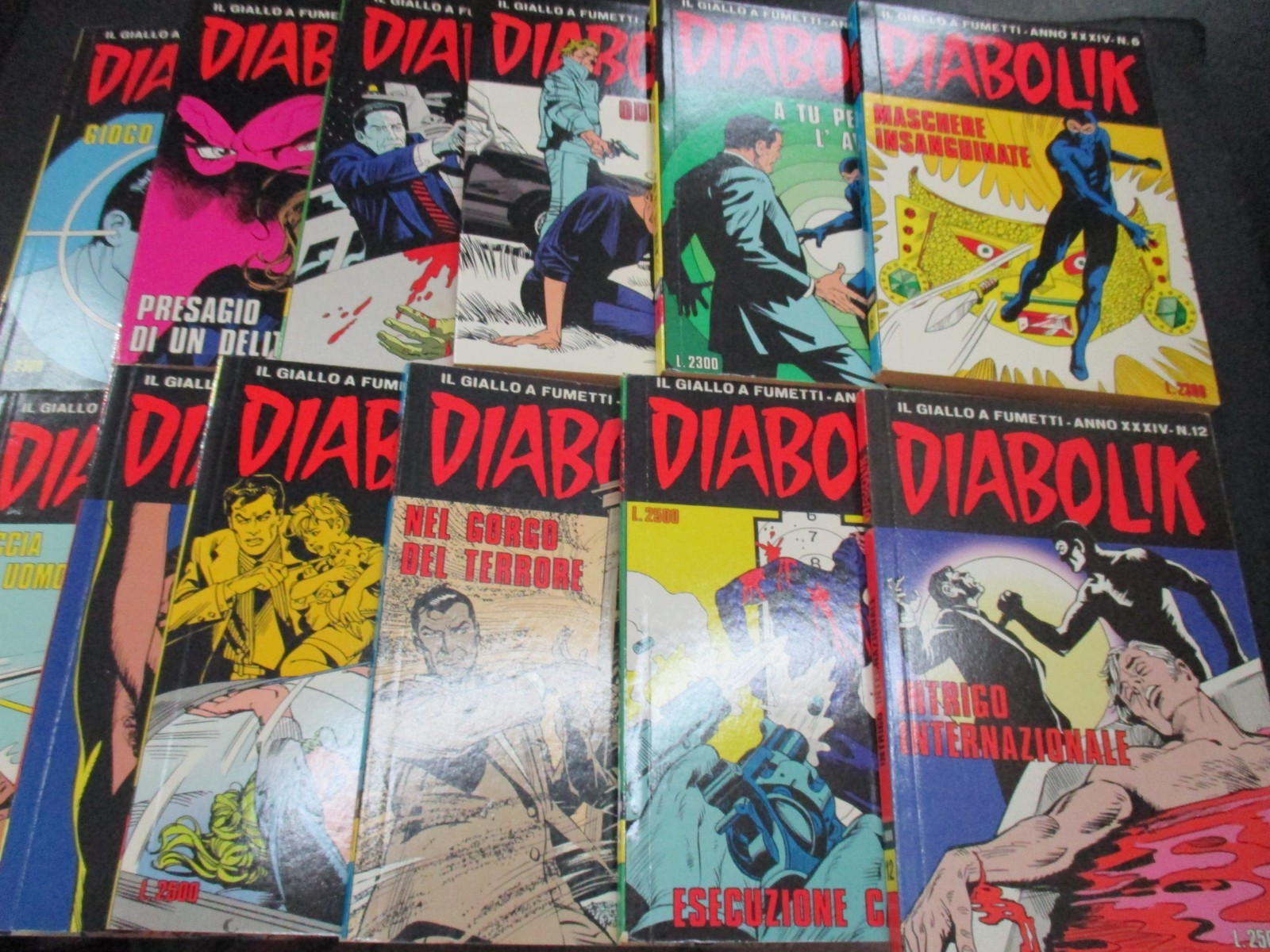 DIABOLIK ANNO XXXIV 1995 1/12 - ANNATA COMPLETA