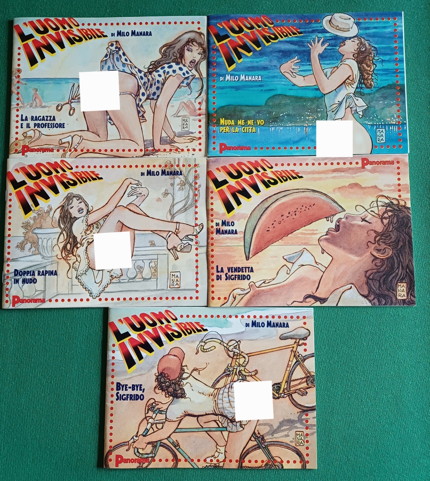 Milo Manara L'UOMO INVISIBILE Panorama 1994 5 fascicoli completa