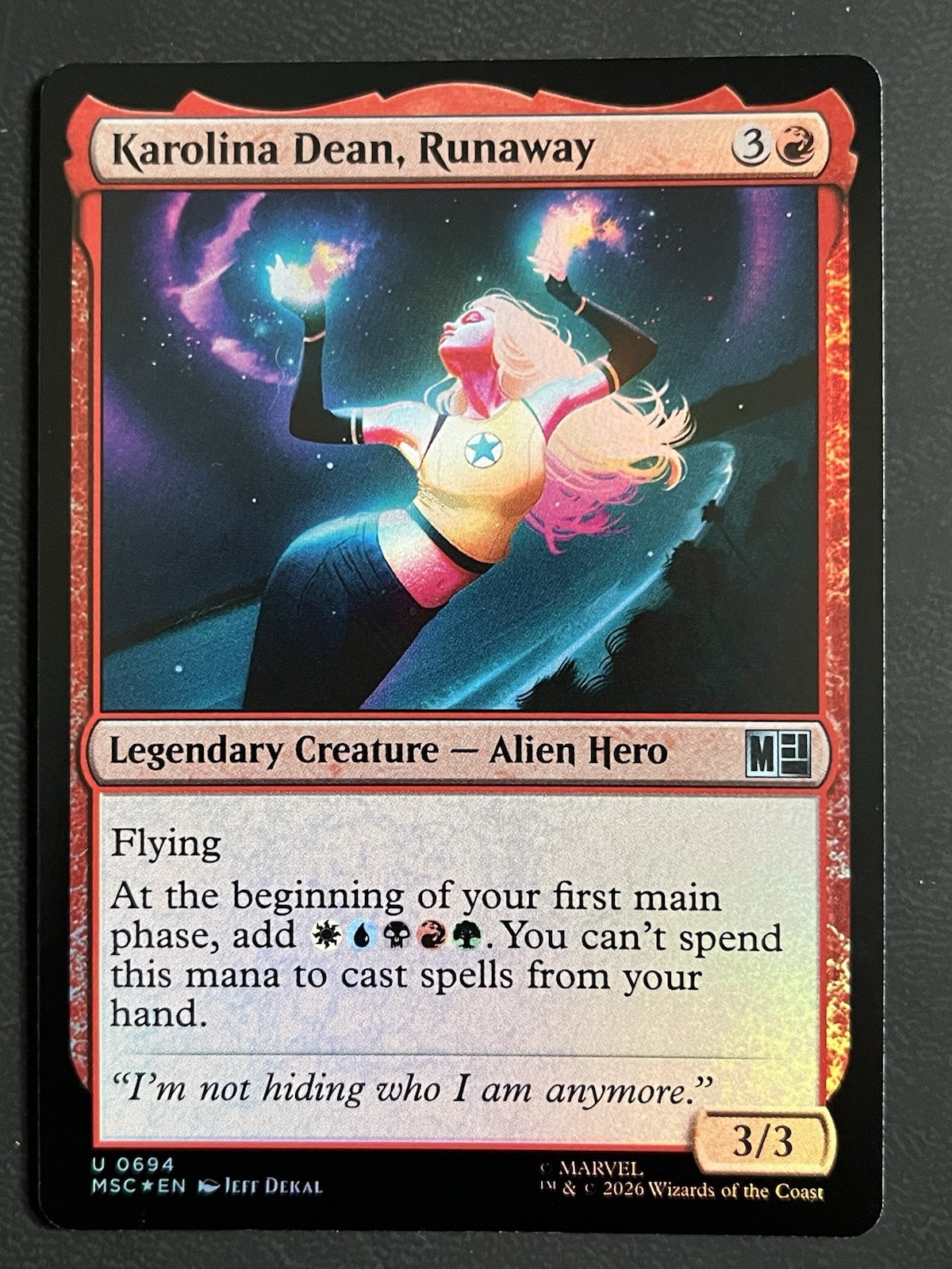 2026 Magic The Gathering MTG Marvel Karolina Dean Runaway U 0694 MSC NM Foil